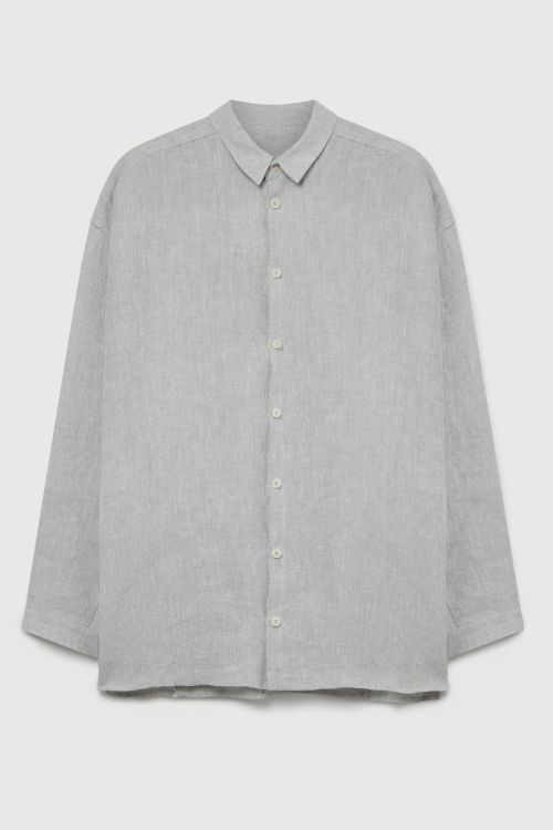 Draughtsman Shirt Laundered Linen Zinc by Toogood