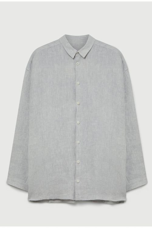 Draughtsman Shirt Laundered Linen Zinc by Toogood-S