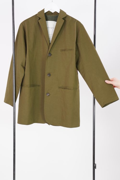 Jacktar Jacket Cotton Linen Twill Khaki by Toogood-XS