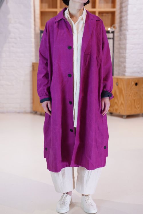 Messenger Coat Proofed Cotton Magenta by Toogood