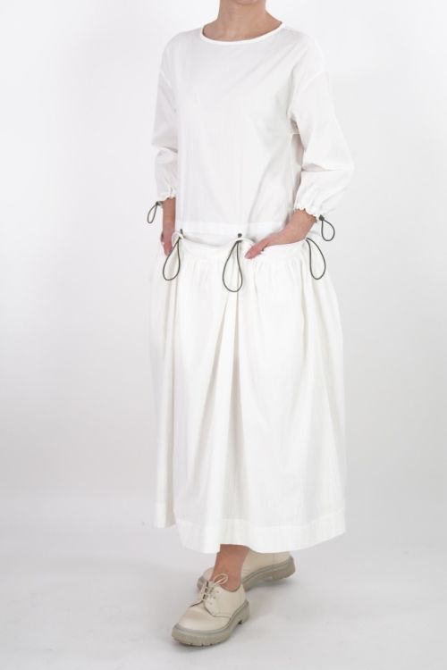 Roper Dress Crinkled Cotton Chalk by Toogood