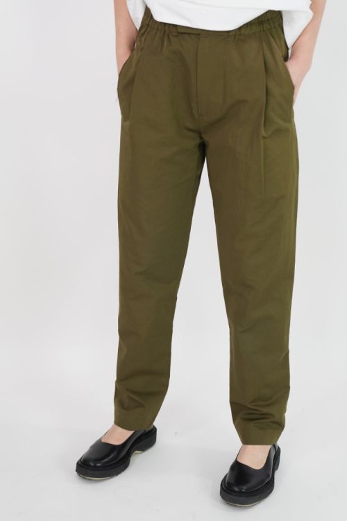 Signaller Trousers Cotton Linen Twill Khaki by Toogood