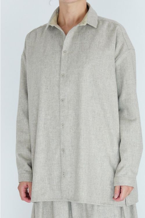 Wool and Cashmere Draughtsman Shirt Stone by Toogood