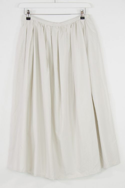 Cotton and Silk Skirt Smoke White by Toujours-S