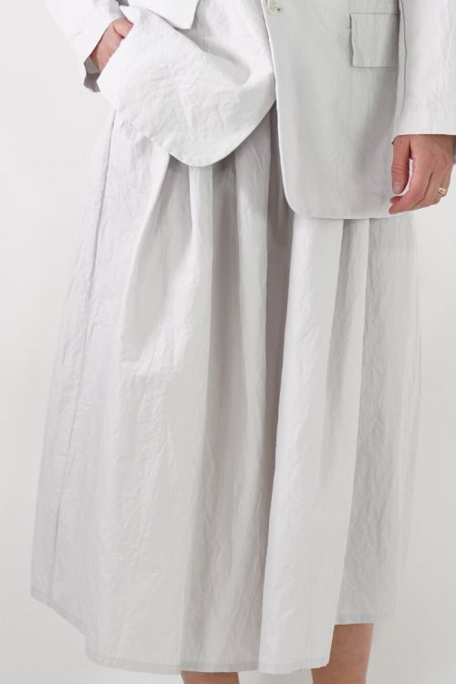 Random Wide Tucked Maxi Skirt Smoke Grey KM38HK04 by Toujours
