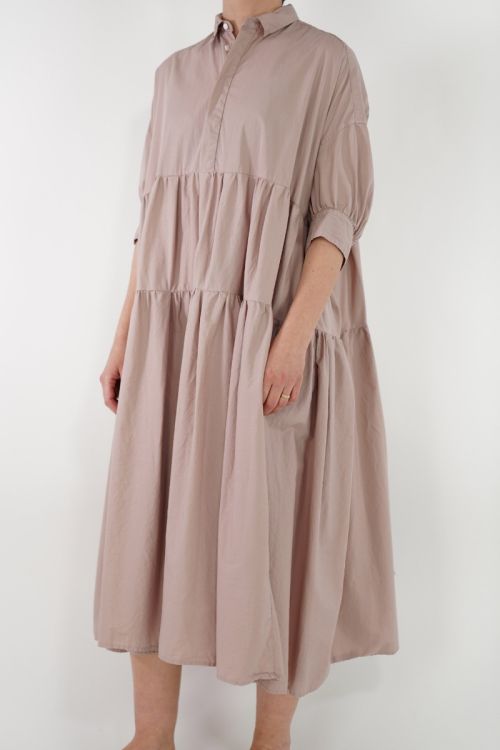 Tiered Shirt Dress Old Rose MM38CD03 by Toujours