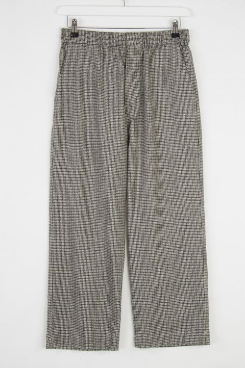 Wool and Silk Easy Trousers Check by Toujours-S