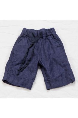Unisex Linen Baby Trousers Navy by Album di Famiglia
