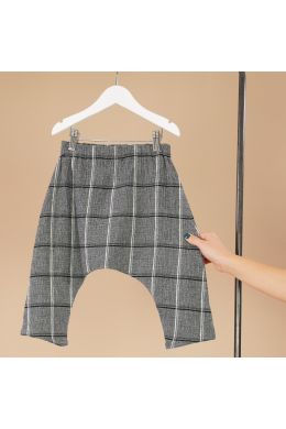 Baby Trousers Piri Mini Grey Marl Checks by Anja Schwerbrock