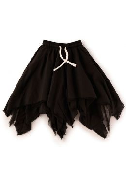 Baby Tulle Layered Skirt Black by nununu