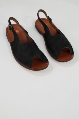 Soft Leather Sandals Black by Pepe Shoes