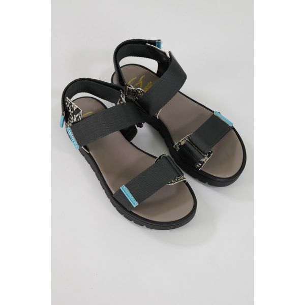 Leather Sandals with Velcro Straps by Gallucci