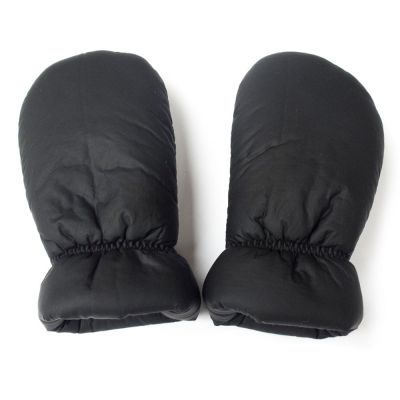 Soft Coated Baby Mittens Black by Anja Schwerbrock
