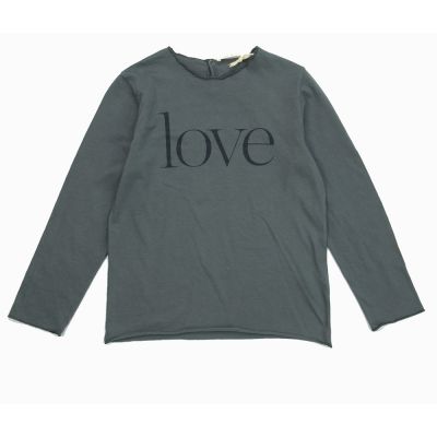 Baby T-Shirt Love Anthracite by Babe & Tess-6M