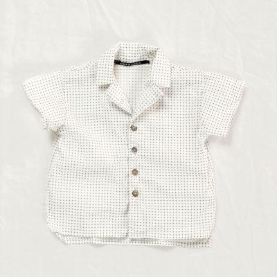 Baby Cross Pattern Printed Shirt Jack White by Album di Famiglia-3M