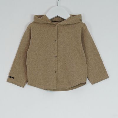 Baby Hooded Jersey Cardigan Mike Eco Desert by Album di Famiglia