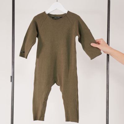 Baby Jumpsuit Buddy Toppe JP Olive by Album di Famiglia-3M