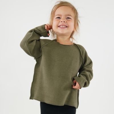 Baby Sweater Kinya ST Olive by Album di Famiglia