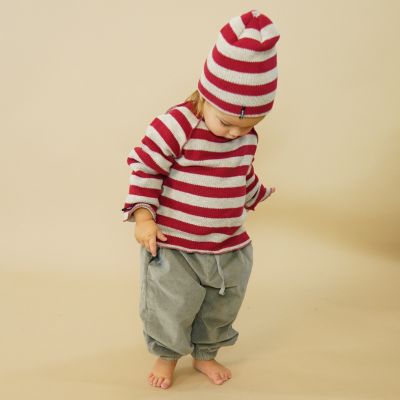 Striped Unisex Baby Sweatshirt Kinya Red by Album di Famiglia
