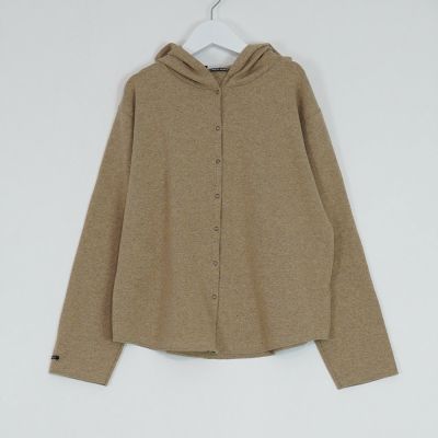 Hooded Jersey Cardigan Mike Eco Desert by Album di Famiglia