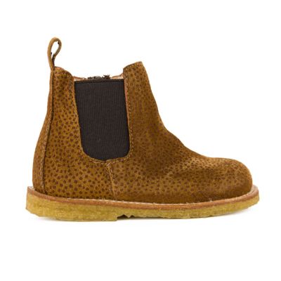 Suede Leather Chelsea Boots Leopard Print by Angulus