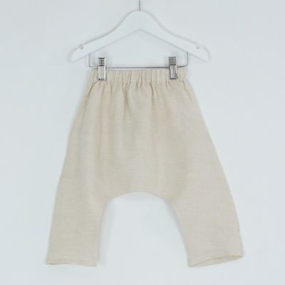 Baby Linen Trousers Piri Beige by Anja Schwerbrock-3M