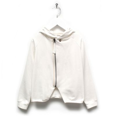 Baby Hooded Cardigan Lavoni Soft White by Anja Schwerbrock