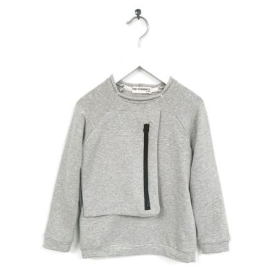 Unisex Sweater Lenni Grey Marl by Anja Schwerbrock-4Y