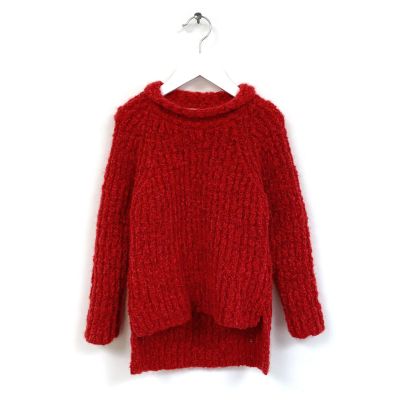 Woolen Sweater Loroni True Red by Anja Schwerbrock