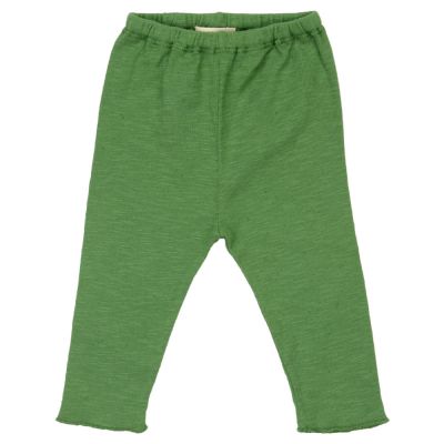 Cotton and Linen Leggings Green by Babe & Tess-3Y