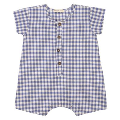 Baby Overall Blue Check by Babe & Tess
