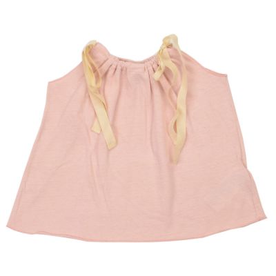 Cotton and Linen Baby Tank Top Rose by Babe & Tess-3M