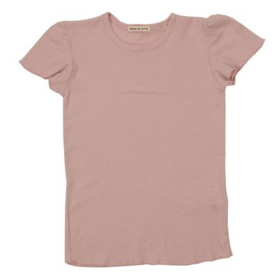 Baby Cotton and Linen T-Shirt Rose by Babe & Tess-6M