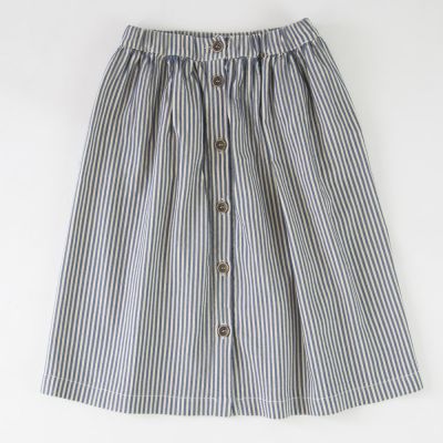 Midi Skirt Blue/Ecru Stripes by Babe & Tess-4Y