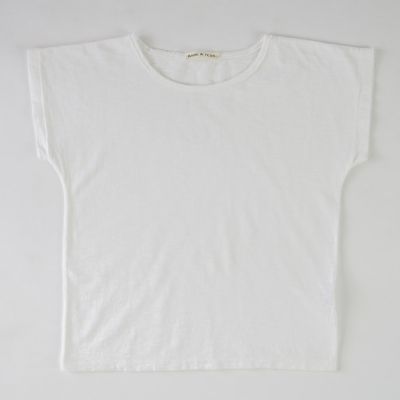 Baby Simple T-Shirt White by Babe & Tess-3M