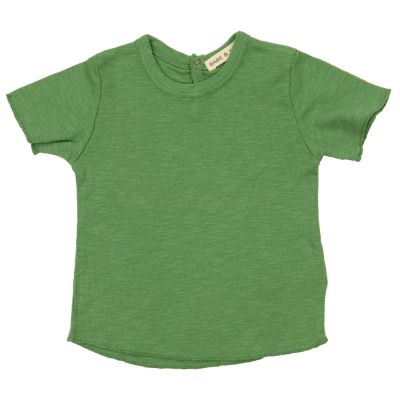 Baby Cotton and Linen T-Shirt Green by Babe & Tess-6M