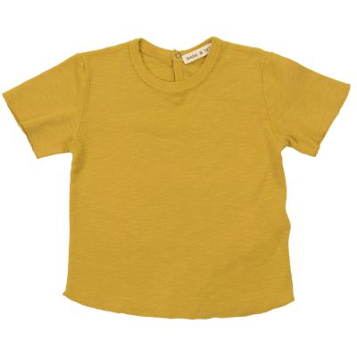 Baby Cotton and Linen T-Shirt Mustard by Babe & Tess