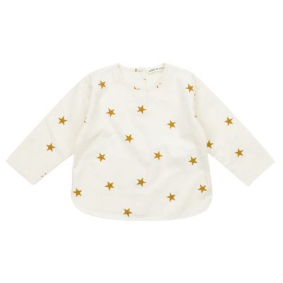 Baby Shirt with Ochre Star Print by Babe & Tess-3M