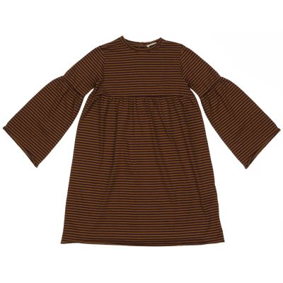 Midi Dress Rame/Burgundy Stripes by Babe & Tess