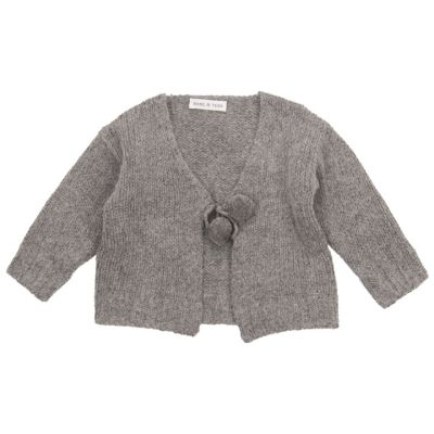 Baby Woolen Cardigan with Pom Pom Details by Babe & Tess-3M