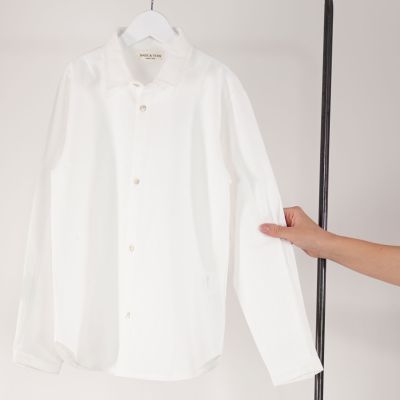 Classic Shirt White by Babe & Tess-4Y