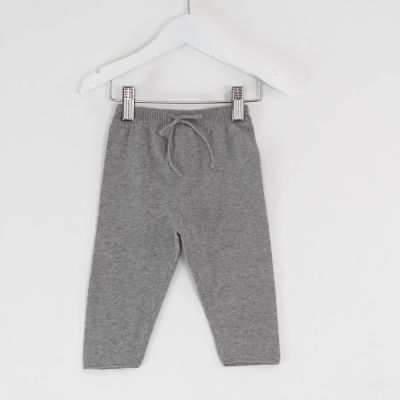 Cotton and Cashmere Baby Trousers Grey Melange by Babe & Tess