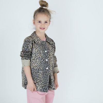 Cotton Jacket Leopard Print by Babe & Tess