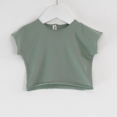 Cropped Baby T-Shirt Menta by Babe & Tess-3M