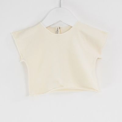 Cropped Baby T-Shirt Natural by Babe & Tess