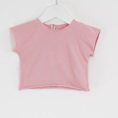 Cropped Baby T-Shirt Pink by Babe & Tess-3M