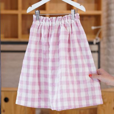 Midi Skirt Caterina Light Rose Ceck by Babe & Tess-4Y
