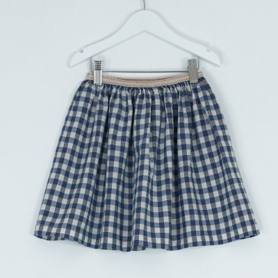 Mini Skirt Check Blue by Babe & Tess-4Y