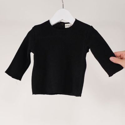 Soft Baby Sweater Greg Black by Babe & Tess
