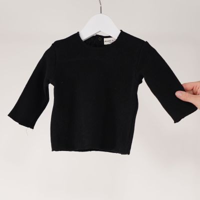 Soft Baby Sweater Greg Black by Babe & Tess-3M
